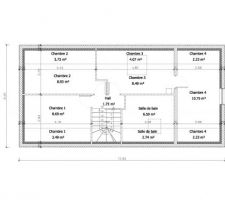 Extension maison avec pièce au  dessus du garage. Merci à pouliche pour les plans.