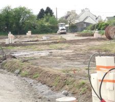 Empiétrement lotissement terminé et coffre poser .