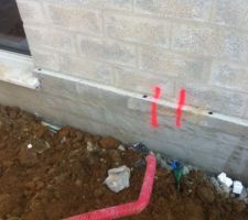 Marquage fourreaux pour liaison future piscine