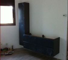 Pose des meubles de salle de bain