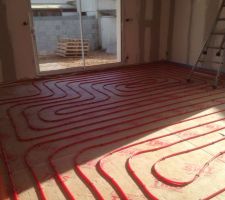 Plancher chauffant salon/sejour