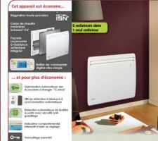 Radiateurs APPLIMO Novalys Clic à chaleur douce pour les chambres modèle horizontal.