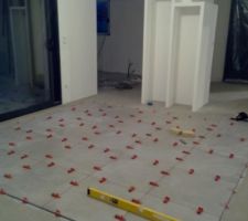 Pose carrelage avec système RLS raimondi