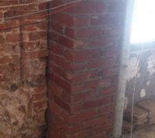 Suite montage pilier...pas trop de rang &agrave; la fois!