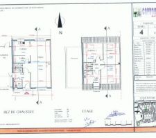 Plan rez de chaussée et etage