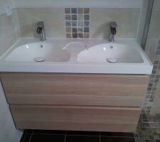 SDE, meuble IKEA Godmorgon et mitigeurs Ransby