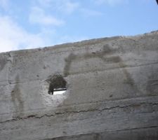 Carottage des acrotères pour évacuation d'eau de pluie (carré 12CM X 14CM)