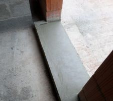 Appui fenêtre coulé sur place