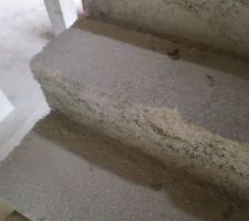Escalier abîmé ..