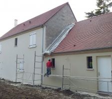 Façade arrière maison / garage