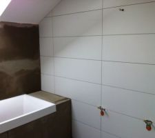 Faïence et habillage de la baignoire