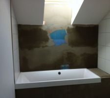 Faïence et habillage de la baignoire