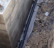 Mise en place du drainage peripherique