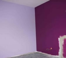 Chambre parentale violette et parme