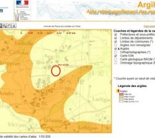 Carte risque retrait-gonflement argile
