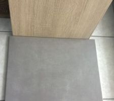 Carrelage et porte meuble de cuisine