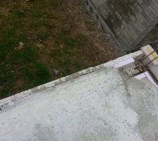 Le cordeau tir&eacute; comme il devrait &ecirc;tre... ici 2 - 3cm