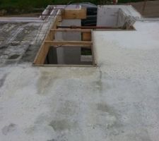 La partie de la tr&eacute;mie avec le chev&ecirc;tre et la dalle pleine &agrave; &eacute;t&eacute; totalement coul&eacute;e