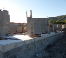 Elévation des murs de l?espace de vie