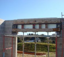 Coffrage de linteaux et pose de coffre tunelle,pose de poutre pr&eacute;fabriquer