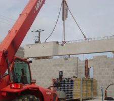 Coffrage de linteaux et pose de coffre tunelle,pose de poutre pr&eacute;fabriquer
