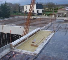 Coffrage feraillage de la dalle pleine