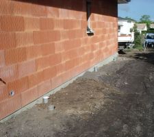 Mise en place des T du vide sanitaire