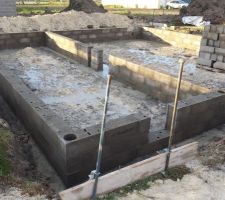 Premier rang de parpaing!!!