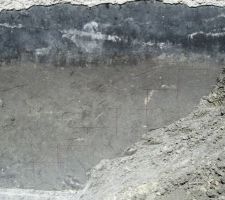 Dessin des futures marches de l'escalier arri&egrave;re vers le jardin.