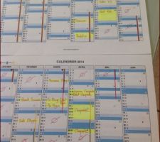 Calendrier des travaux