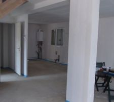 RDC vue cuisine salon