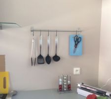 Installation de la barre m&eacute;tallique